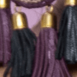 ZT Moon Earrings-Aubergine